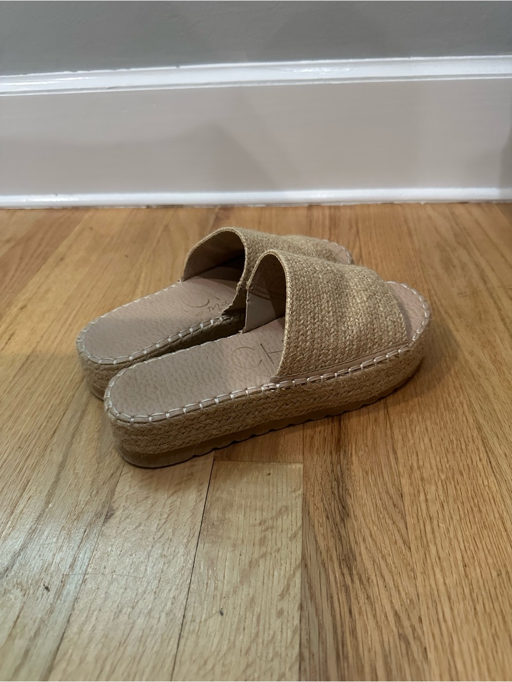 Women's Natural Woven Espadrille Slide - Neutral